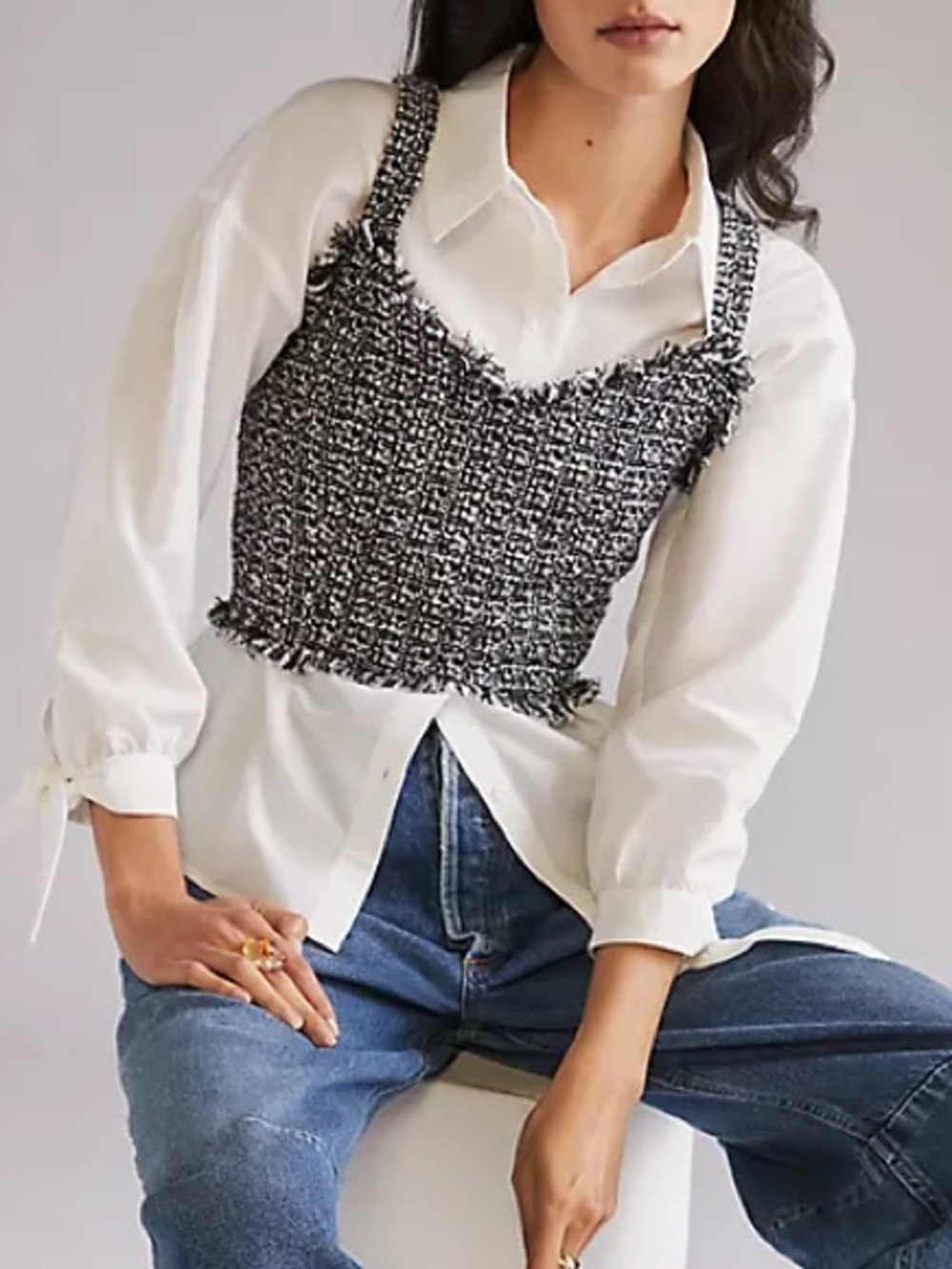 Mare Mare Anthropologie Tweed Tank Top Size Small
